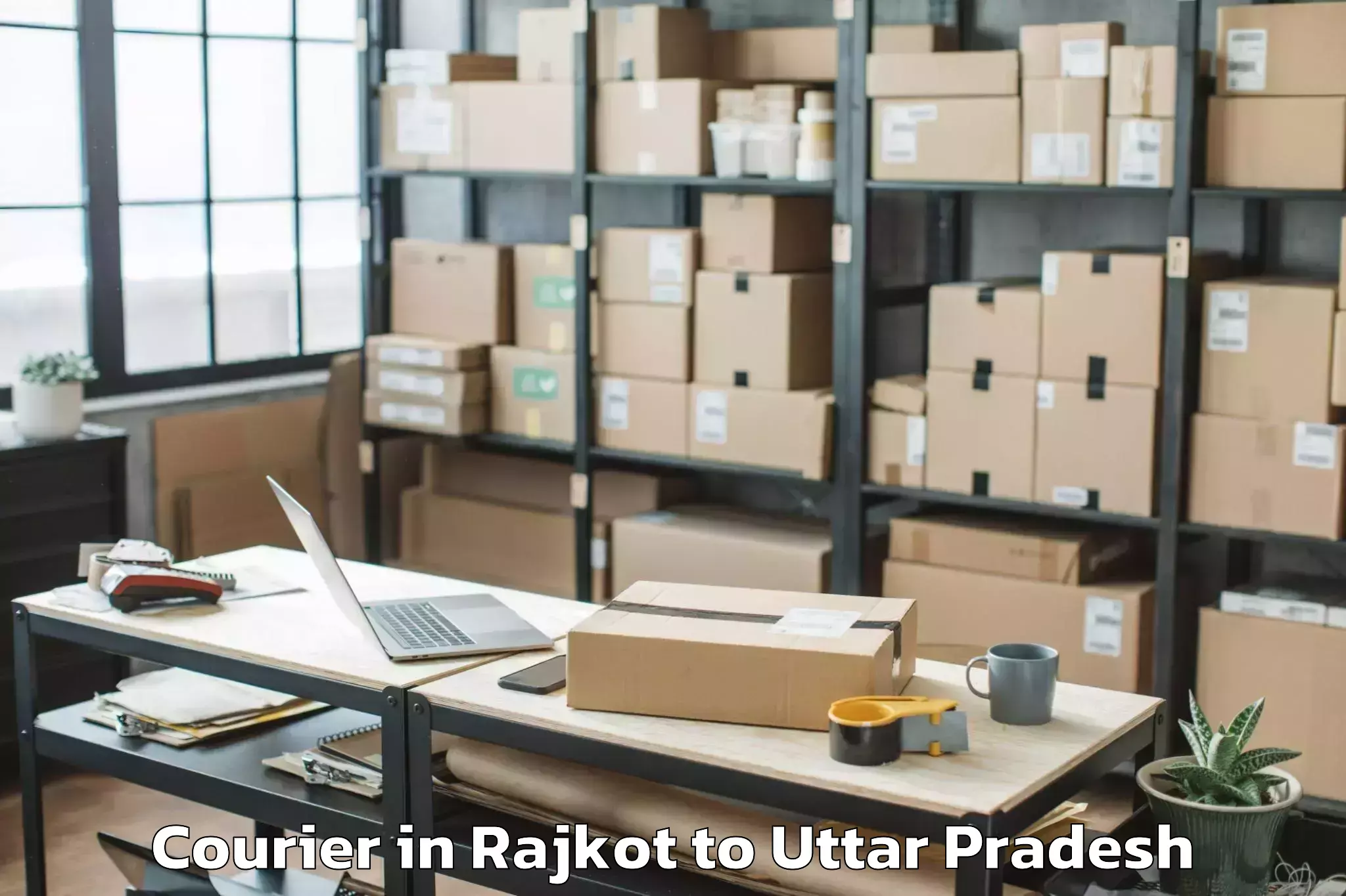 Book Your Rajkot to Tiloi Courier Today